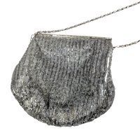 Vintage La Regale Silver Beaded Evening Purse