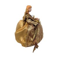 Vintage JCPenney Kneeling Gold Angel Tree Topper