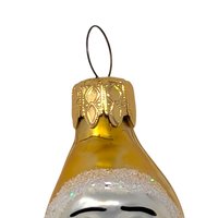 Vintage Blown Glass Clown with Gold Banjo Ornament