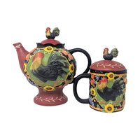 2003 Susan Winget Avignon Morning Teapot and Mug Set