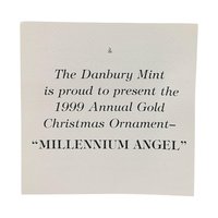 1999 Danbury Mint Millennium Angel Gold Ornament