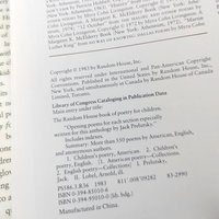 1983 The Random House Book of Poetry for Children