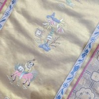 Vintage Silk Embroidery Oriental Wall Hanging