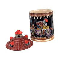 Vintage West German Ceramic Lidded Storage Jar