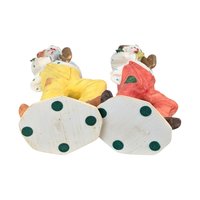 Pair of Vintage Mid-Century Style Resin Musical Clown Figurines