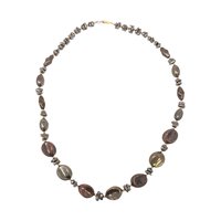 Vintage Earth-Toned Beaded Statement Necklace