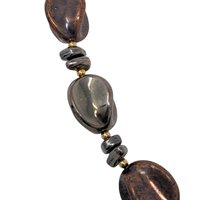 Vintage Earth-Toned Beaded Statement Necklace