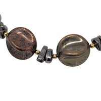 Vintage Earth-Toned Beaded Statement Necklace