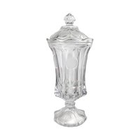 Vintage Fostoria Coin Glass Covered Urn & Cruet Set