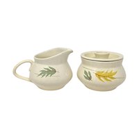 Vintage Franciscan Autumn Leaves Pitcher Cream and Sugar Set
