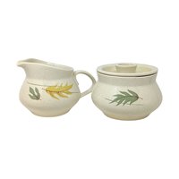 Vintage Franciscan Autumn Leaves Pitcher Cream and Sugar Set