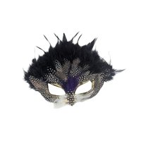 Vintage Applause Feathered Masquerade Half-Mask