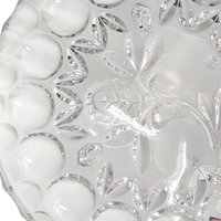 Vintage Federal Glass Pioneer Fruit Pattern Footed Bowl