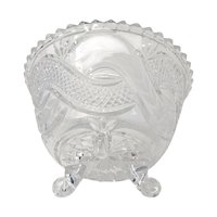 Vintage Serpentine Pattern Crystal Candy Dish