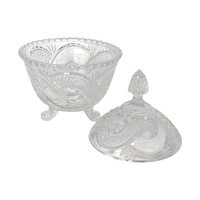 Vintage Serpentine Pattern Crystal Candy Dish