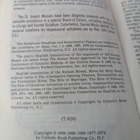 1999 New Saint Joseph Sunday Missal Complete Edition