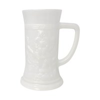 Set of 4 Vintage Federal Milk Glass Tavern Steins