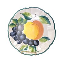 Set of 3 Vintage Italian Hand-Painted Fruit Plates