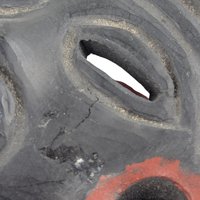 Vintage Clay Folk Art Mask Wall Hanging