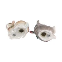 Vintage Fitz & Floyd Woodland Spring Bunny Salt and Pepper Set