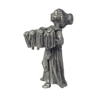 Vintage Pewter Beer Maiden Figurine