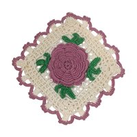 Vintage Floral Crochet Pot Holder Set
