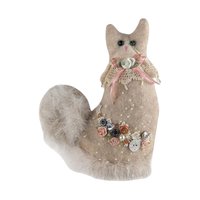 Vintage Feline Charm Plush Cat Duo