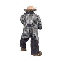Vintage 10" Posable Hobo Clown in Plaid