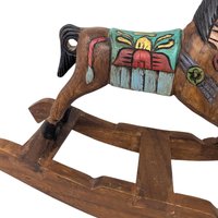 Vintage Handmade Wooden Rocking Horse