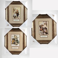 Set of 3 Vintage 1981 Framed Hummel Prints
