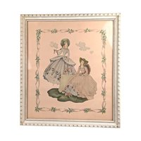 Vintage Southern Belle Tea Party Framed Print