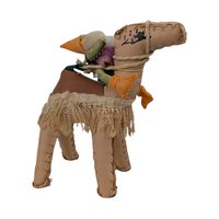 Vintage Faux Leather Camel & Elf Figure