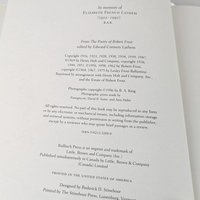 1996 Robert Frost 'Versed in Country Things' Hardcover