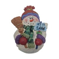 2005 MSR Resin Snowman Refrigerator Magnets Set of 6