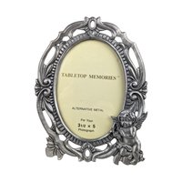 Trio of Assorted Decorative Metal and Enamel Photo Frames