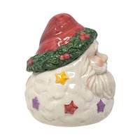 2000 Enesco Ceramic Santa Claus Covered Jar