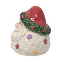 2000 Enesco Ceramic Santa Claus Covered Jar