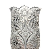 Vintage Cut Crystal Pinwheel Vase