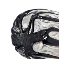 Vintage Mid Century Striped Glass Vase