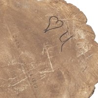 1979 Holland Mold Hand Painted Rabbit Tree Stump Dish