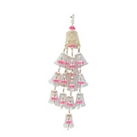 Vintage Beaded Clear Cup Wall Hanging Set