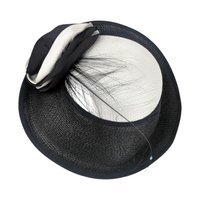 Vintage 'Jody G for Sylvia' Black and White Straw Ladies Hat