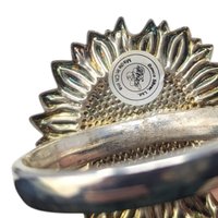 Vintage Decorator's Choice Metal Sunflower Napkin Rings