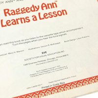 Vintage Raggedy Ann Book and Plush Doll Lot