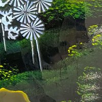 Vintage Mother of Pearl Crane Wall Panel