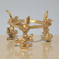 Vintage Metal Rabbit Easter Egg Holder