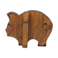 Vintage Handpainted Wooden Pig Clip