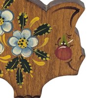 Vintage Handpainted Wooden Pig Clip