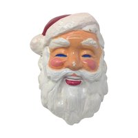 Vintage Chalkware Santa Claus Wall Hanging