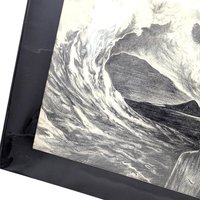 Surrealist Moonlit Seascape Original Pencil Drawing